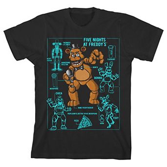 Boys 8-20 Five Nights At Freddy's Freddy Fazbear Character Short Sleeve Graphic Tee