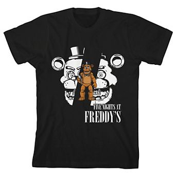 Boys 8-20 Five Nights At Freddy's Split Freddy Face Short Sleeve Graphic Tee
