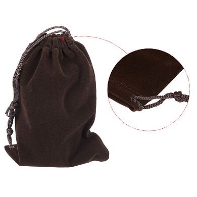 18x12cm Microfiber Pouch, 3pcs Soft Storage Drawstring Gift Bag For Glasses Wedding