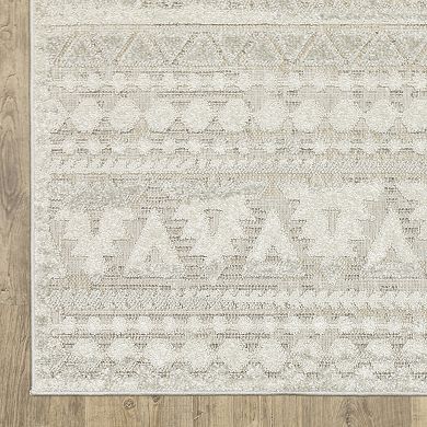 StyleHaven Tierra Tone-on-Tone Tribal Influnence Mixed Pile Area Rug
