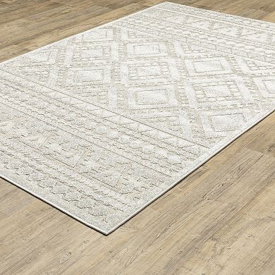 StyleHaven Tierra Tone-on-Tone Tribal Influnence Mixed Pile Area Rug