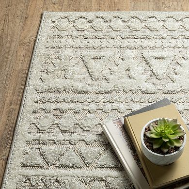 StyleHaven Tierra Tone-on-Tone Tribal Influnence Mixed Pile Area Rug