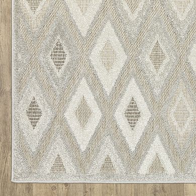 StyleHaven Tierra Tonal Diamonds Mixed Pile Area Rug