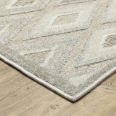 StyleHaven Tierra Tonal Diamonds Mixed Pile Area Rug
