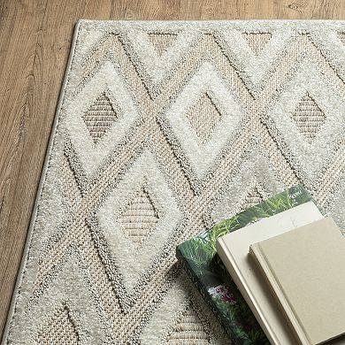 StyleHaven Tierra Tonal Diamonds Mixed Pile Area Rug