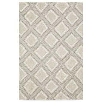 StyleHaven Tierra Textured Diamonds Mixed Pile Area Rug