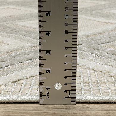 StyleHaven Tierra Textured Diamonds Mixed Pile Area Rug