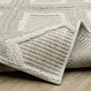StyleHaven Tierra Textured Diamonds Mixed Pile Area Rug