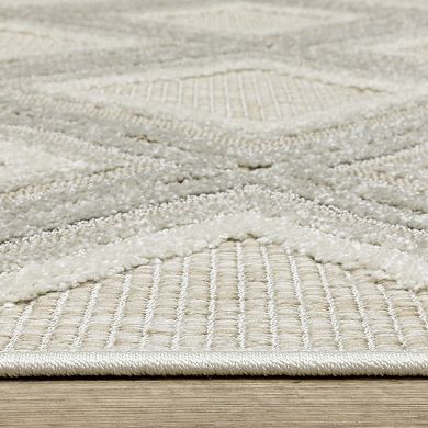 StyleHaven Tierra Textured Diamonds Mixed Pile Area Rug