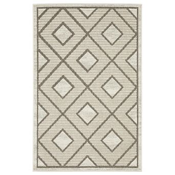 StyleHaven Tierra Diamond Lattice Mixed Pile Area Rug