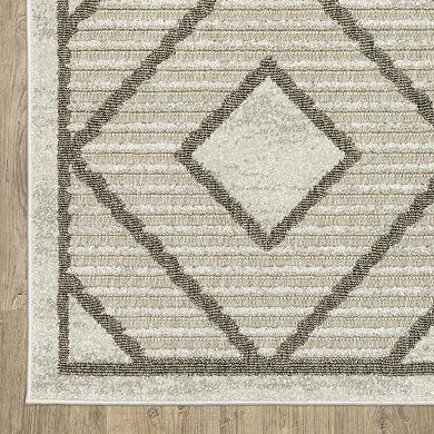 StyleHaven Tierra Diamond Lattice Mixed Pile Area Rug