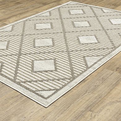 StyleHaven Tierra Diamond Lattice Mixed Pile Area Rug