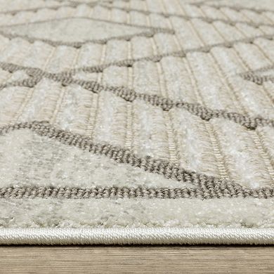 StyleHaven Tierra Diamond Lattice Mixed Pile Area Rug