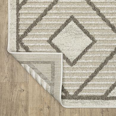 StyleHaven Tierra Diamond Lattice Mixed Pile Area Rug
