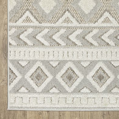 StyleHaven Tierra Tribal Lines Mixed Pile Area Rug