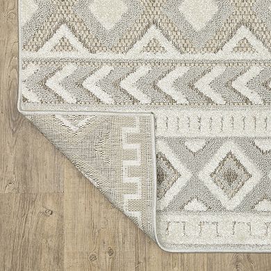 StyleHaven Tierra Tribal Lines Mixed Pile Area Rug