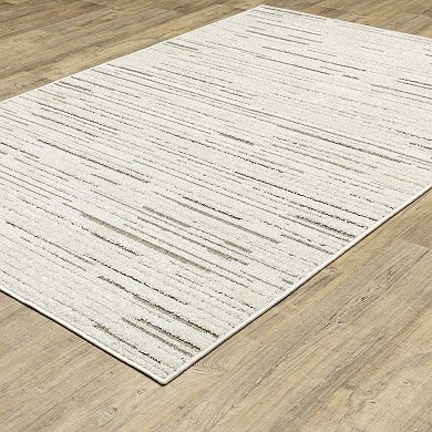 StyleHaven Tierra Distressed Lines Mixed Pile Area Rug