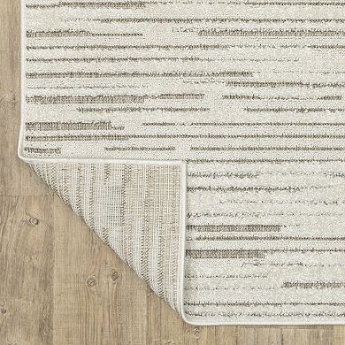 StyleHaven Tierra Distressed Lines Mixed Pile Area Rug