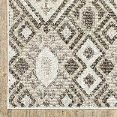 StyleHaven Tierra Tribal Diamonds Mixed Pile Area Rug