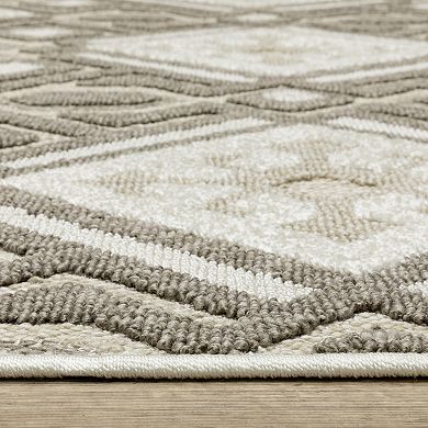 StyleHaven Tierra Tribal Diamonds Mixed Pile Area Rug