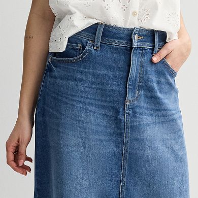 Women's Sonoma Goods For Life® Denim A-Line Midi Skirt