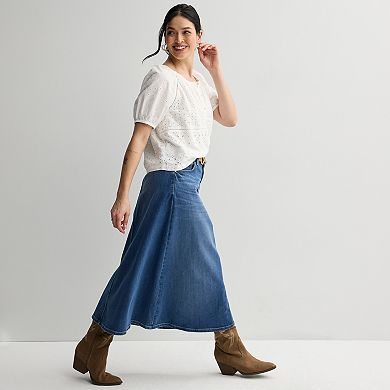 Women's Sonoma Goods For Life® Denim A-Line Midi Skirt