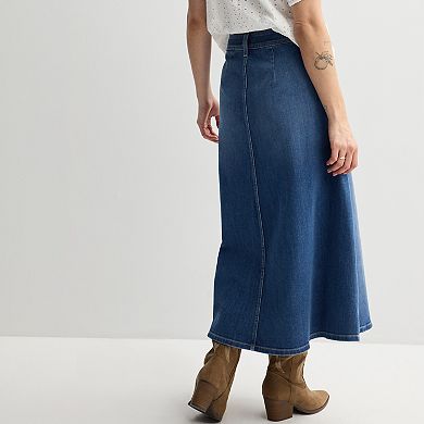 Women's Sonoma Goods For Life® Denim A-Line Midi Skirt