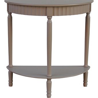 Half-Round Table with White Wood