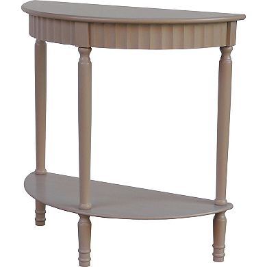 Half-Round Table with White Wood