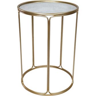 Metal Table with Tempered Glass