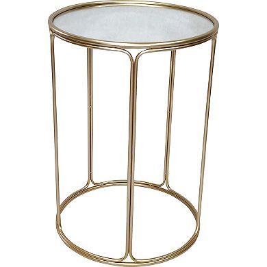 Metal Table with Tempered Glass