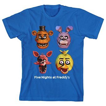 Boys 8-20 Five Nights at Freddy Character Art Short Sleeve Graphic Tee