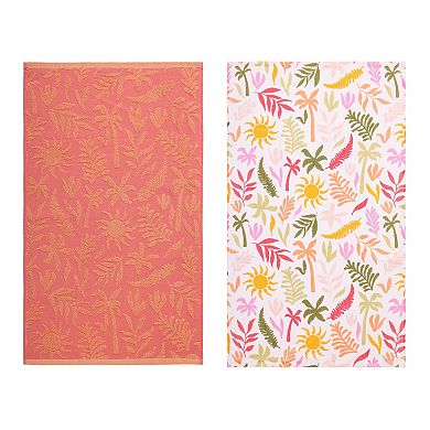 Celebrate Together Summer Palm 2-pack Kitchen Towel Set