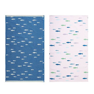 Celebrate Together Summer Terry Loop Fish 2-pack Kitchen Towel Set