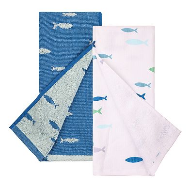 Celebrate Together Summer Terry Loop Fish 2-pack Kitchen Towel Set