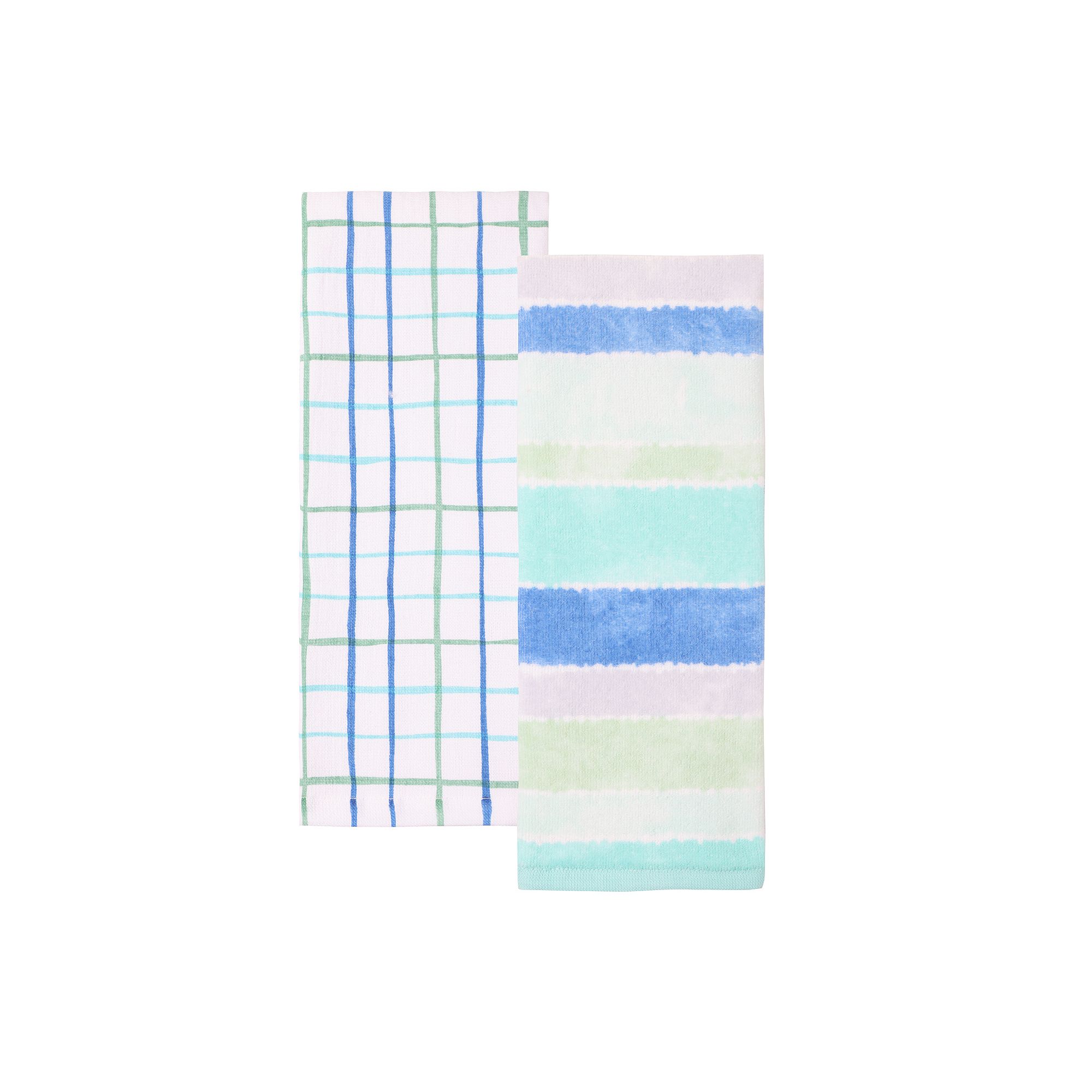 Celebrate Together™ Summer Cool Tie-Dye Stripe 2-pack Kitchen Towel Set, 