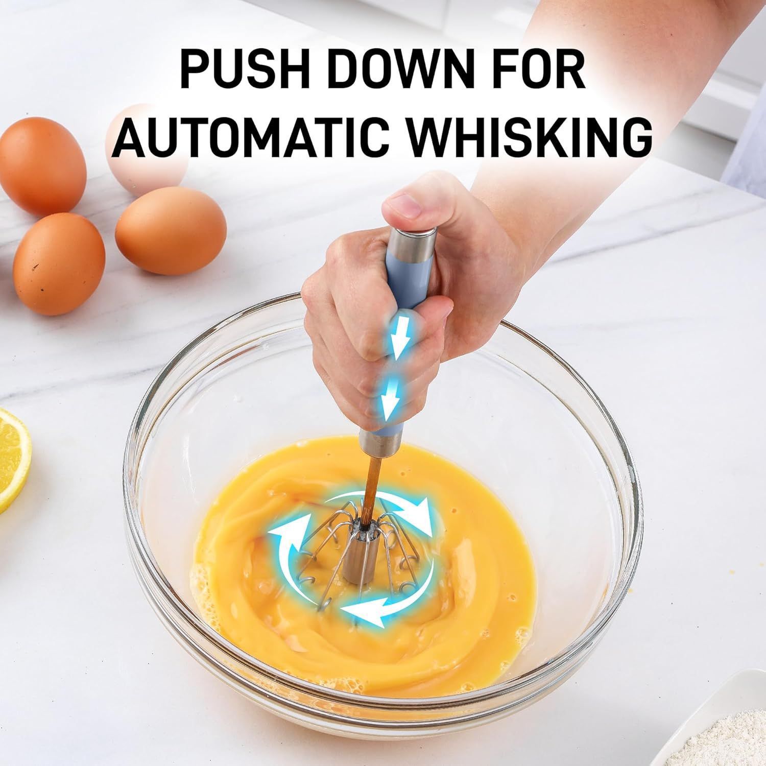 Zulay Kitchen Egg Beater Whisk - Thumbnail 2