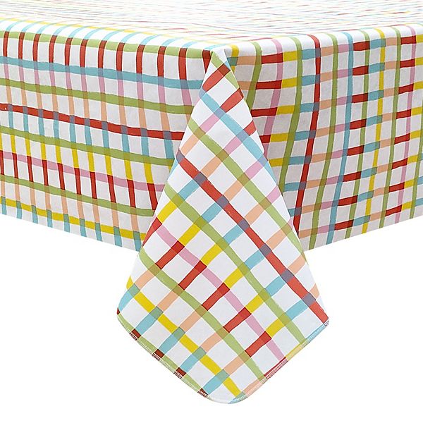 Celebrate Together™ Summer Happy Check Peva Tablecloth - Multi (70" ROUND)