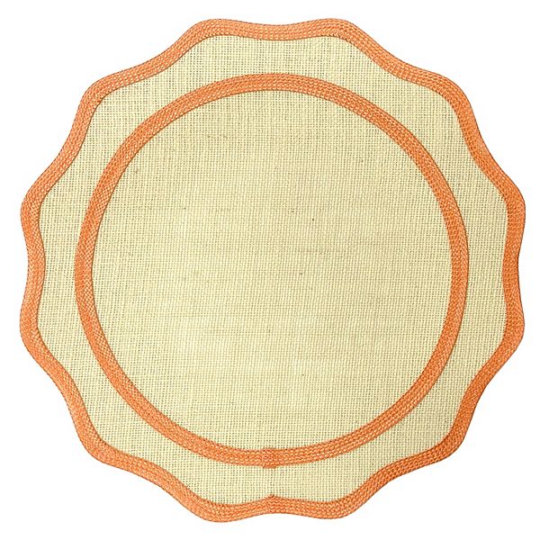Celebrate Together™ Summer Scallop Jute Placemat - Coral