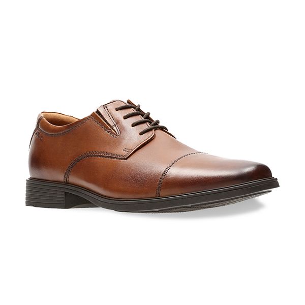 Clarks Tilden Cap Mens Leather Cap Toe Casual Dress Shoes Oxfords Size 11 Brown Amazon.com | Clarks Men main image 3