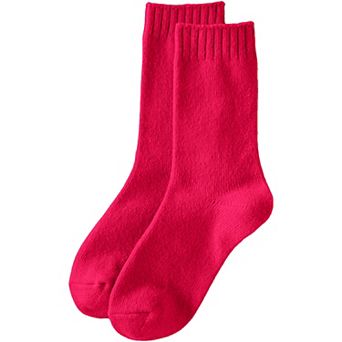 Womens Lands' End CashTouch Crew Socks