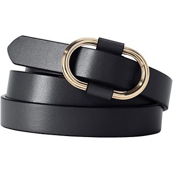 Women's Lands' End Adjustable Skinny Leather Belt