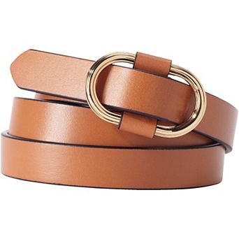 Women's Lands' End Adjustable Skinny Leather Belt