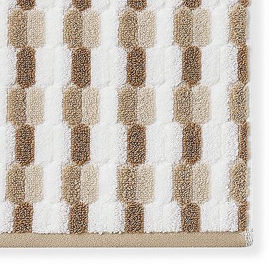 Caro Home Mosaic Bath Towel, 2-pk. Hand Towel or 2-pk. Wash Cloth