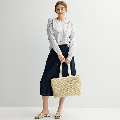 Women's Chelsea & Theodore "Life Is A Beach" Crewneck Pullover