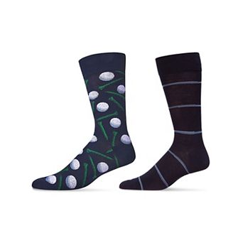 Men's 2 Pair Pack Novelty Crew Socks