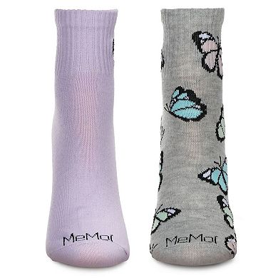 Women's 2 Pair Pack Novelty Athletic Quarter Socks