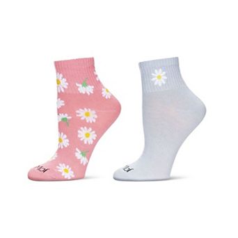 Women's 2 Pair Pack Novelty Athletic Quarter Socks