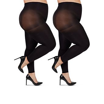 2 Pair Curvy Footless Tights
