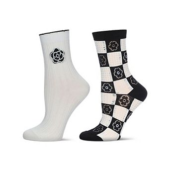 Women's 2 Pair Pack Fashion Crew Socks